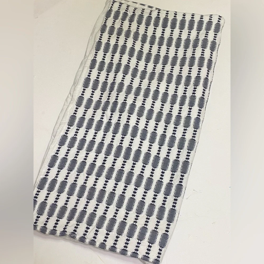 West Elm Black & White Texture Graphic Geometric Standard Pillow Shams Set of 2